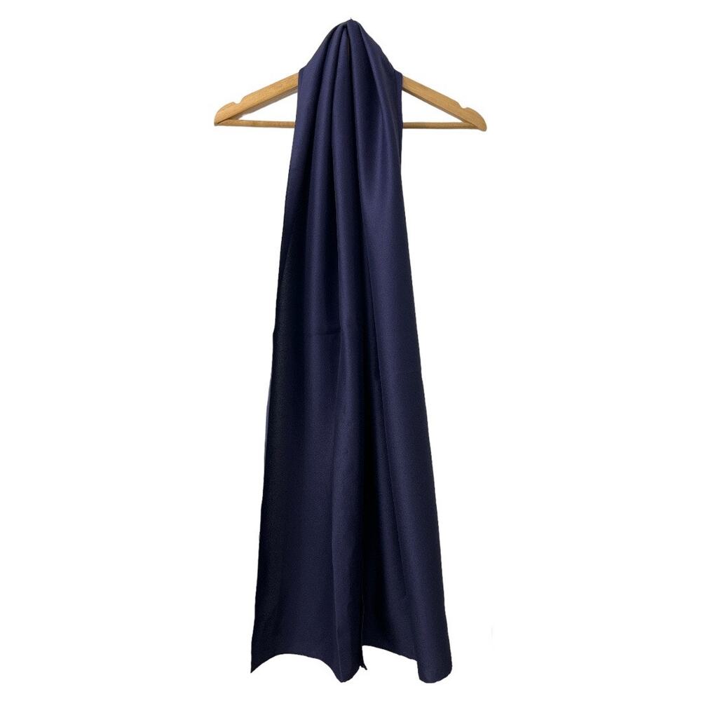 Vtg Y2K Iridescent Blue Wrap Shawl Georgette Formal Wedding Prom 78x18